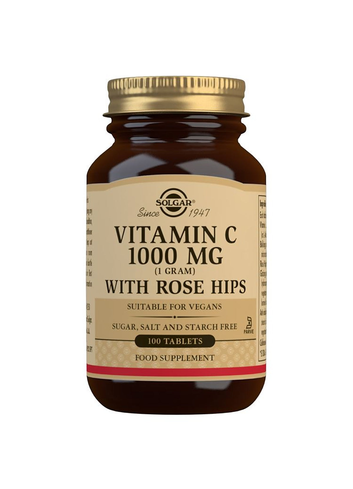 Solgar Vitamin C 1000 mg with Rose Hips - 100 Tablets