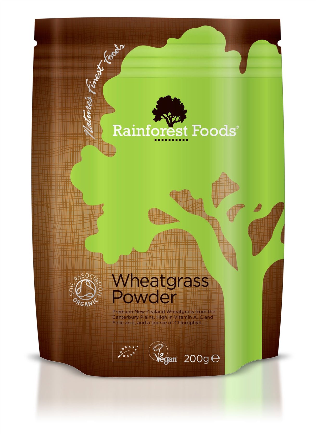 Rainforest Foods Organic New Zealand Wheatgrass Powder - 200g