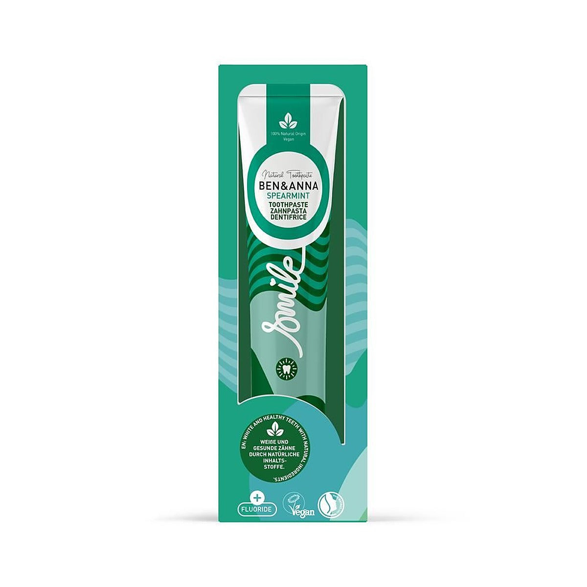 Ben and Anna Ben & Anna Toothpaste Tube Mint (with fluoride) 75ml