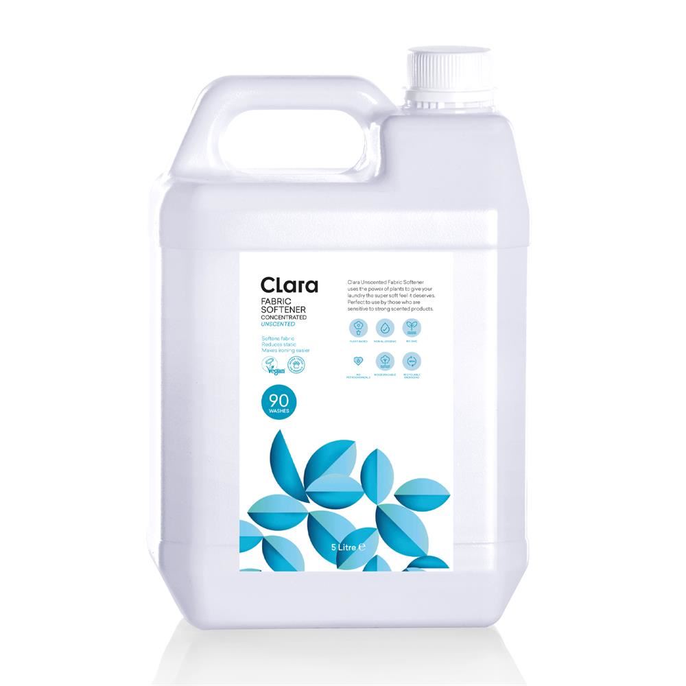 Clara Concentrated Fabric Softener Unscented 5L