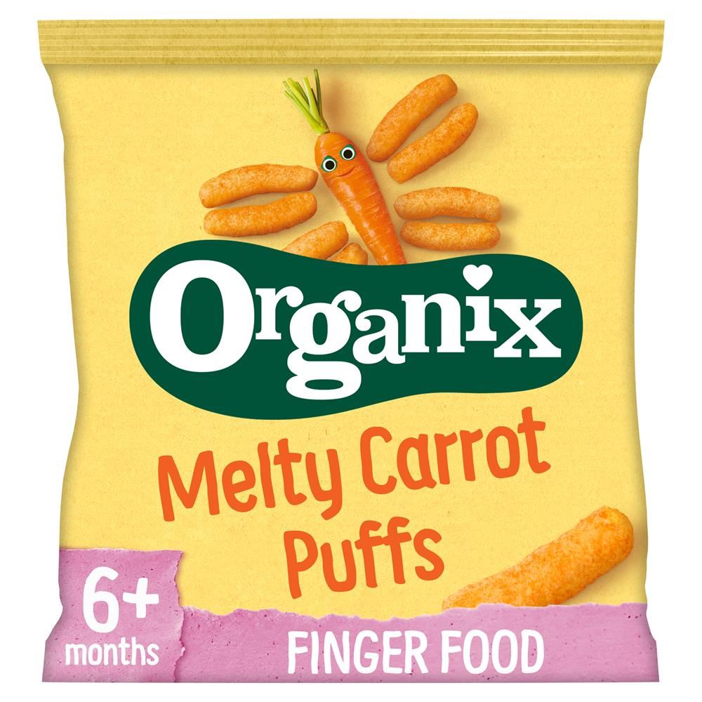 Organix Melty Carrot Puffs Organic Baby Finger Food Snack 20g