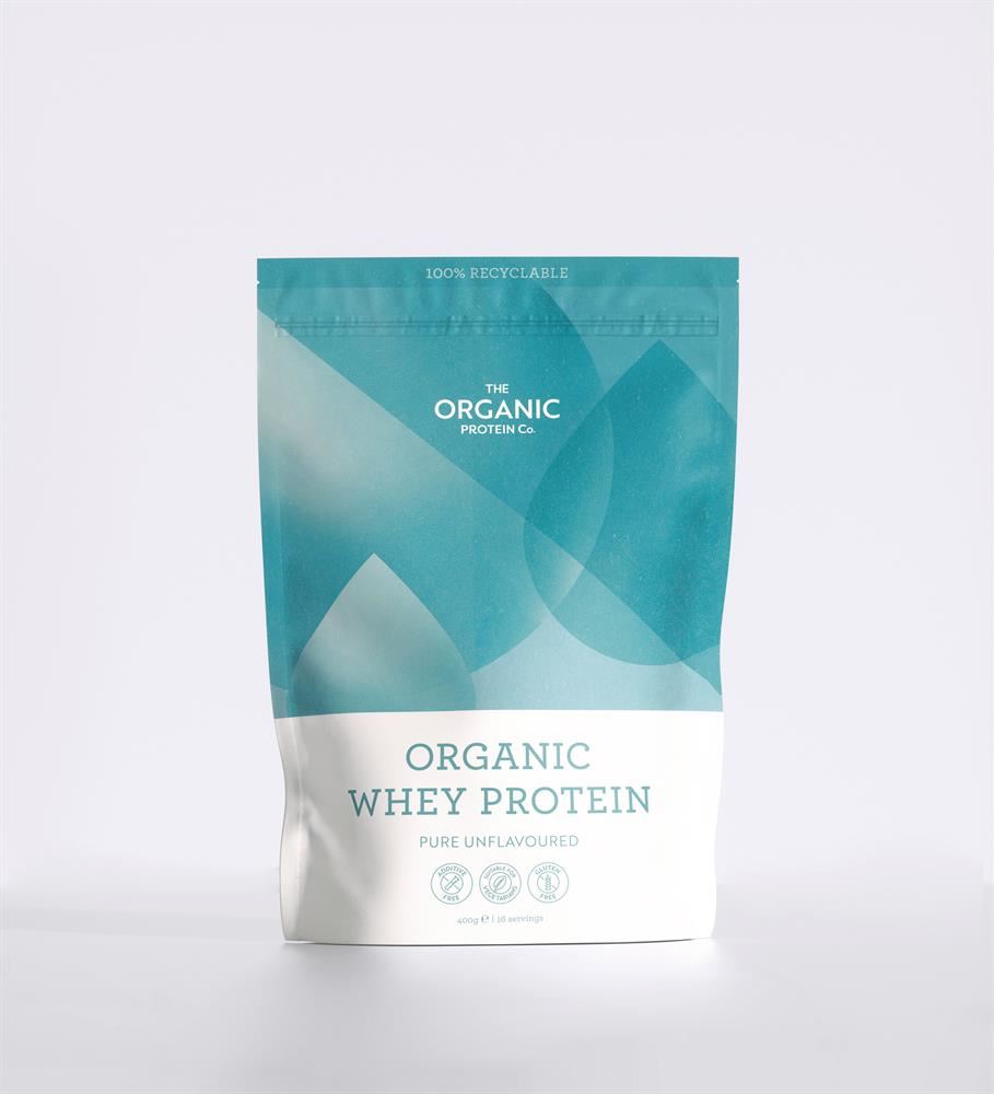 The Organic Protein Co Pure Unflavoured Organic Whey Protein Powder 400g