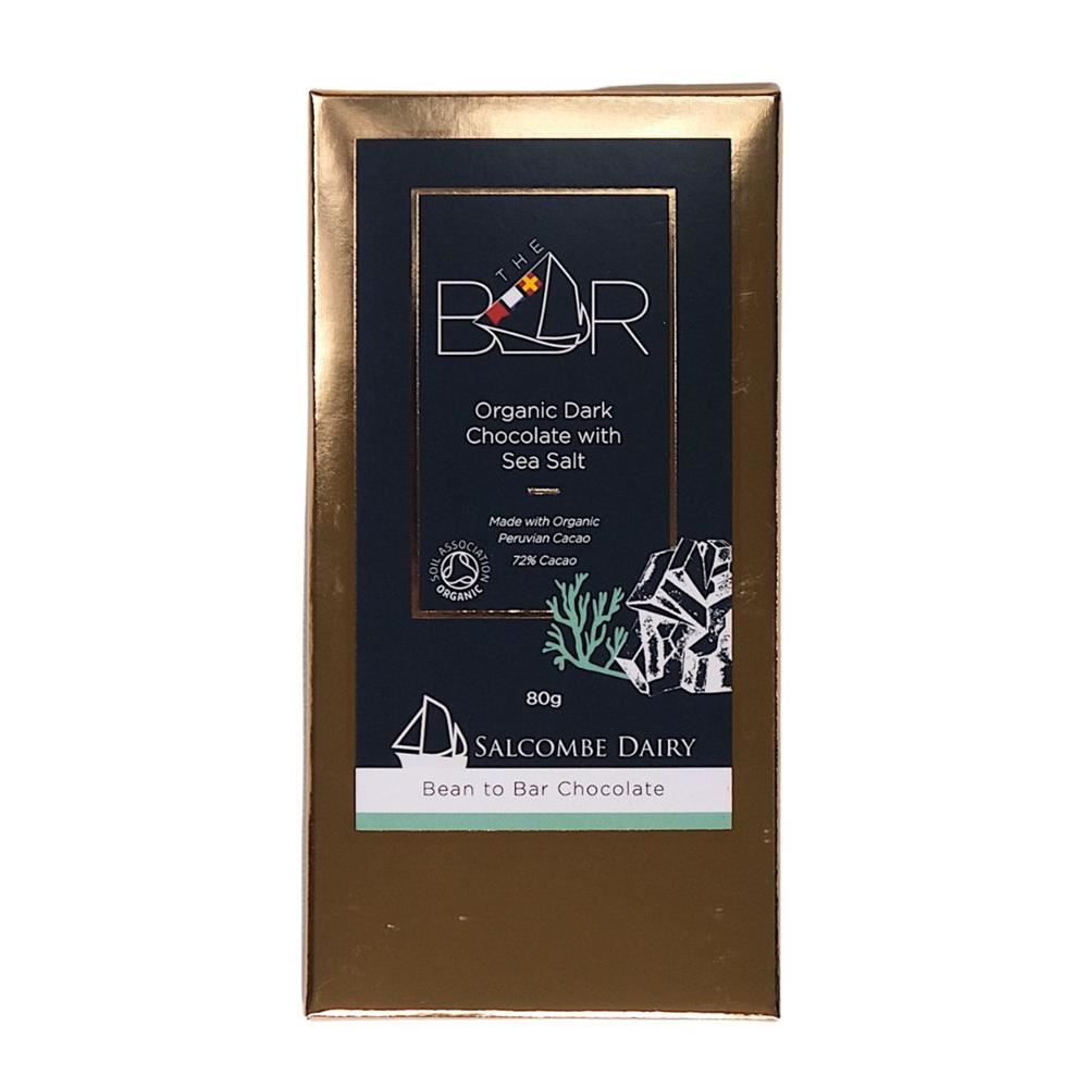 Salcombe Dairy Dark Seasalt Organic Chocolate Bar 80g