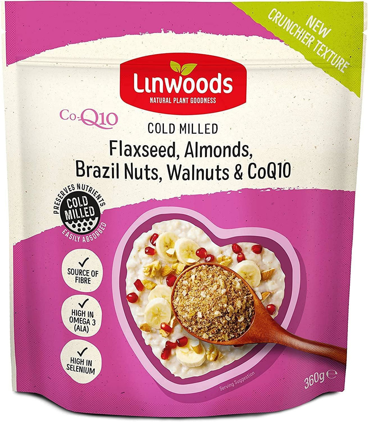 Linwoods Milled Flaxseed, Almonds, Brazil Nuts, Walnuts and CoQ10 360g