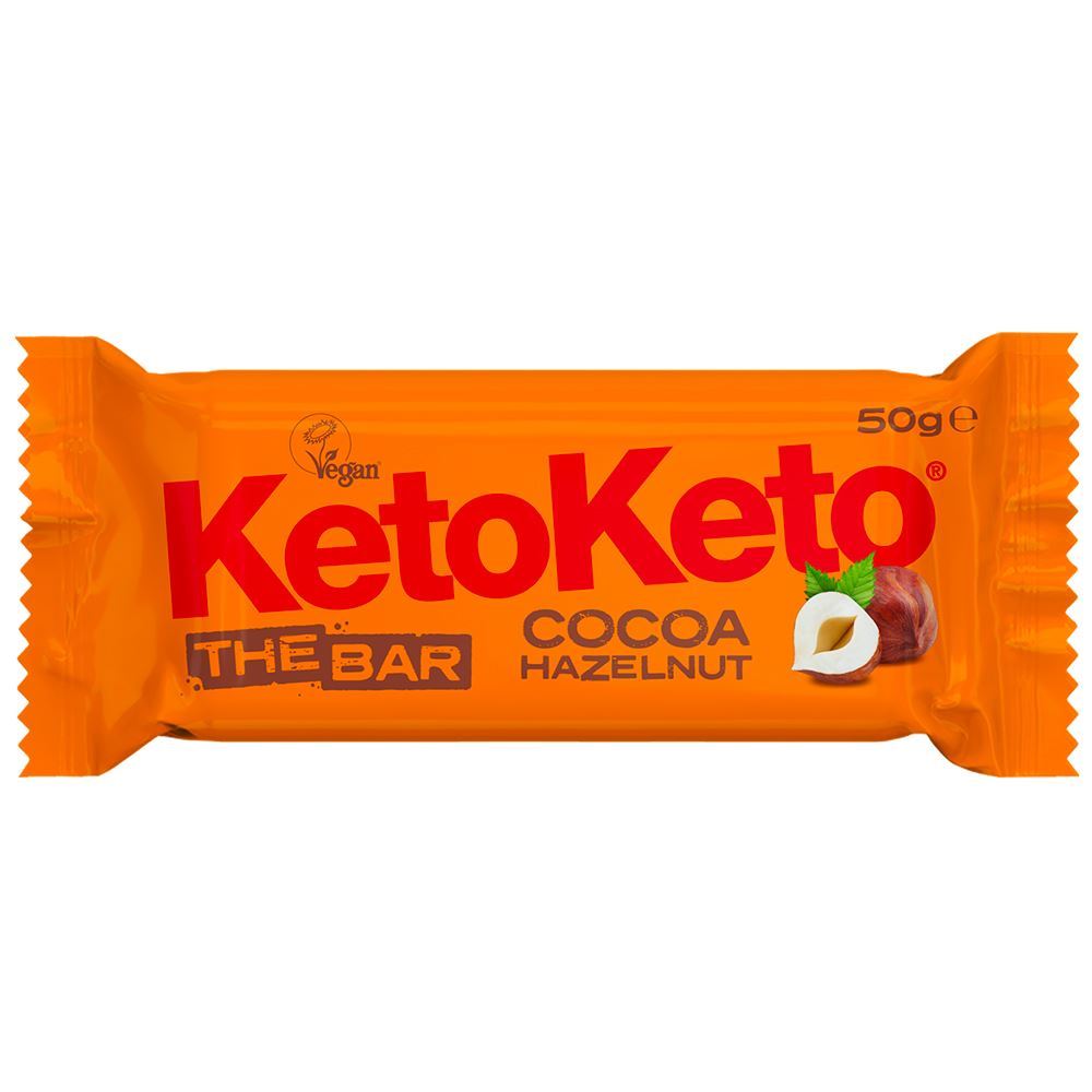 KetoKeto Cocoa Hazelnut Bar 50g - 12 Pack