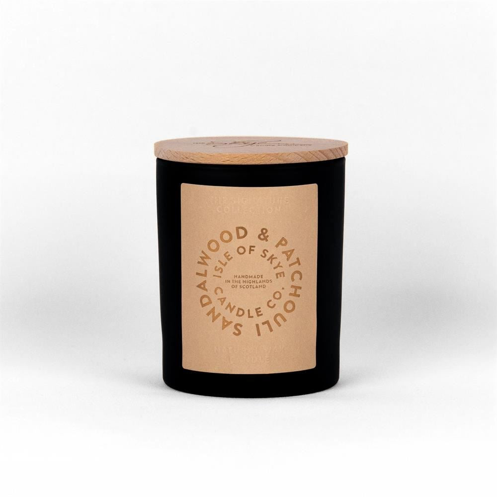 Isle of Skye Sandalwood & Patchouli Black Natural Candle 9.5cm x 8cm x 8cm