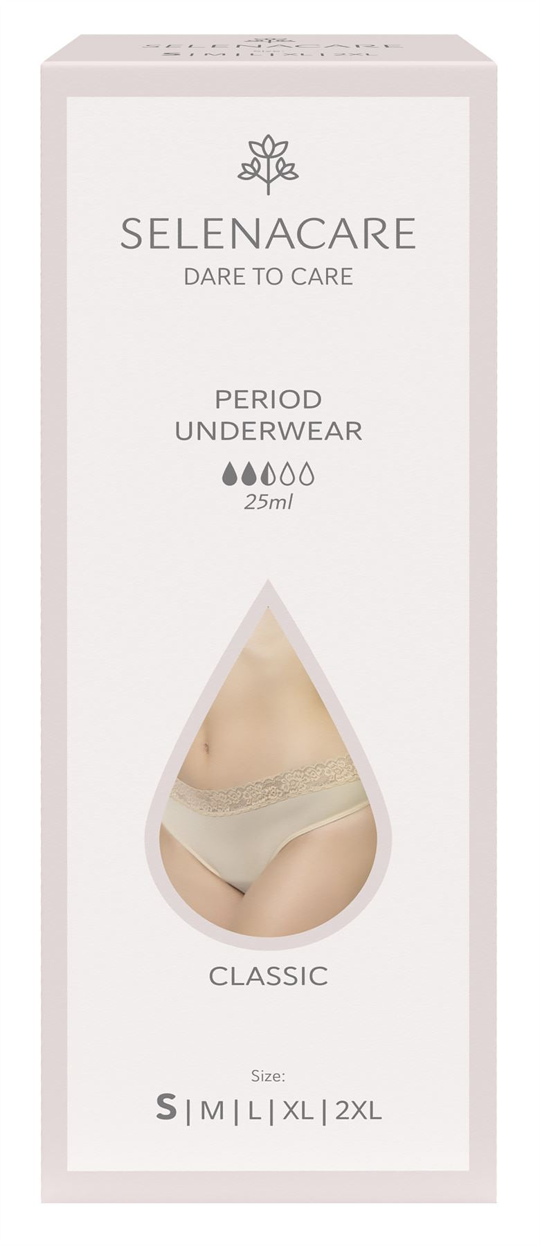 Selenacare Menstrual undies CLASSIC Nude Size S