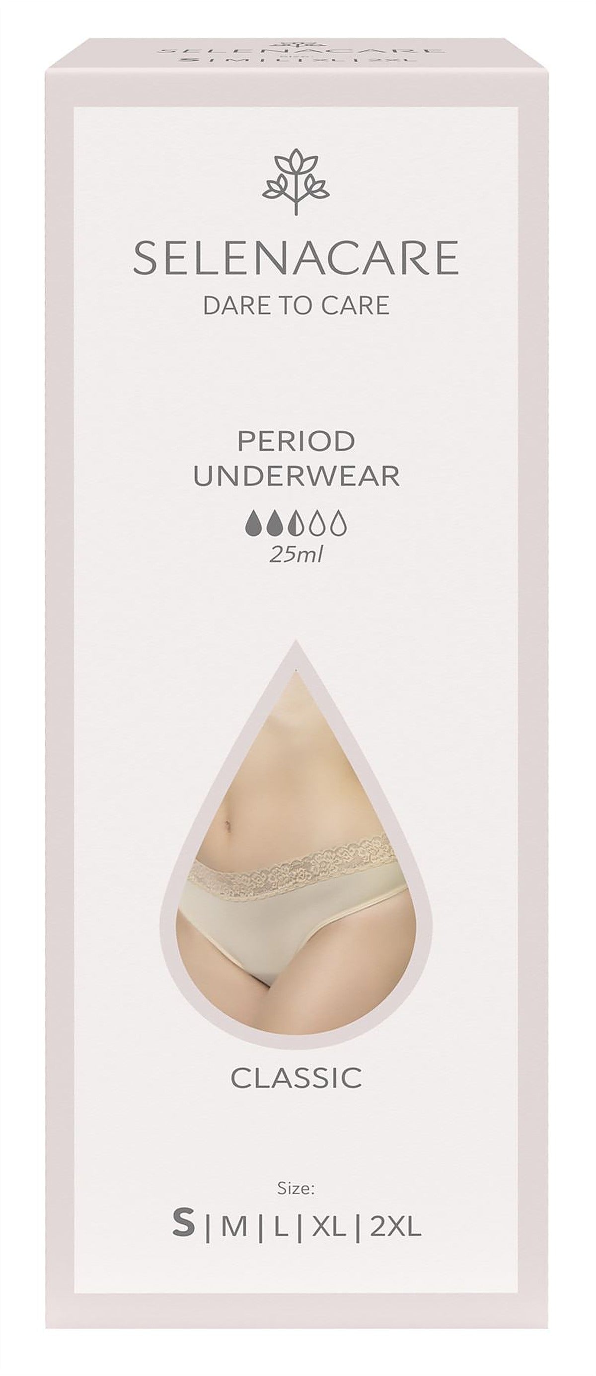 Selenacare Menstrual undies CLASSIC Nude Size S