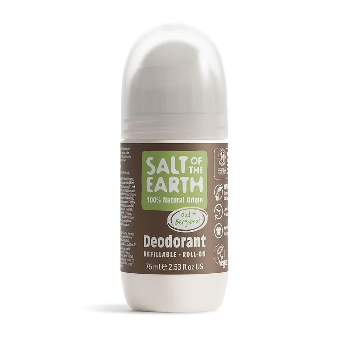 Salt of the Earth Oud & Bergamot Refillable Roll on 75ml