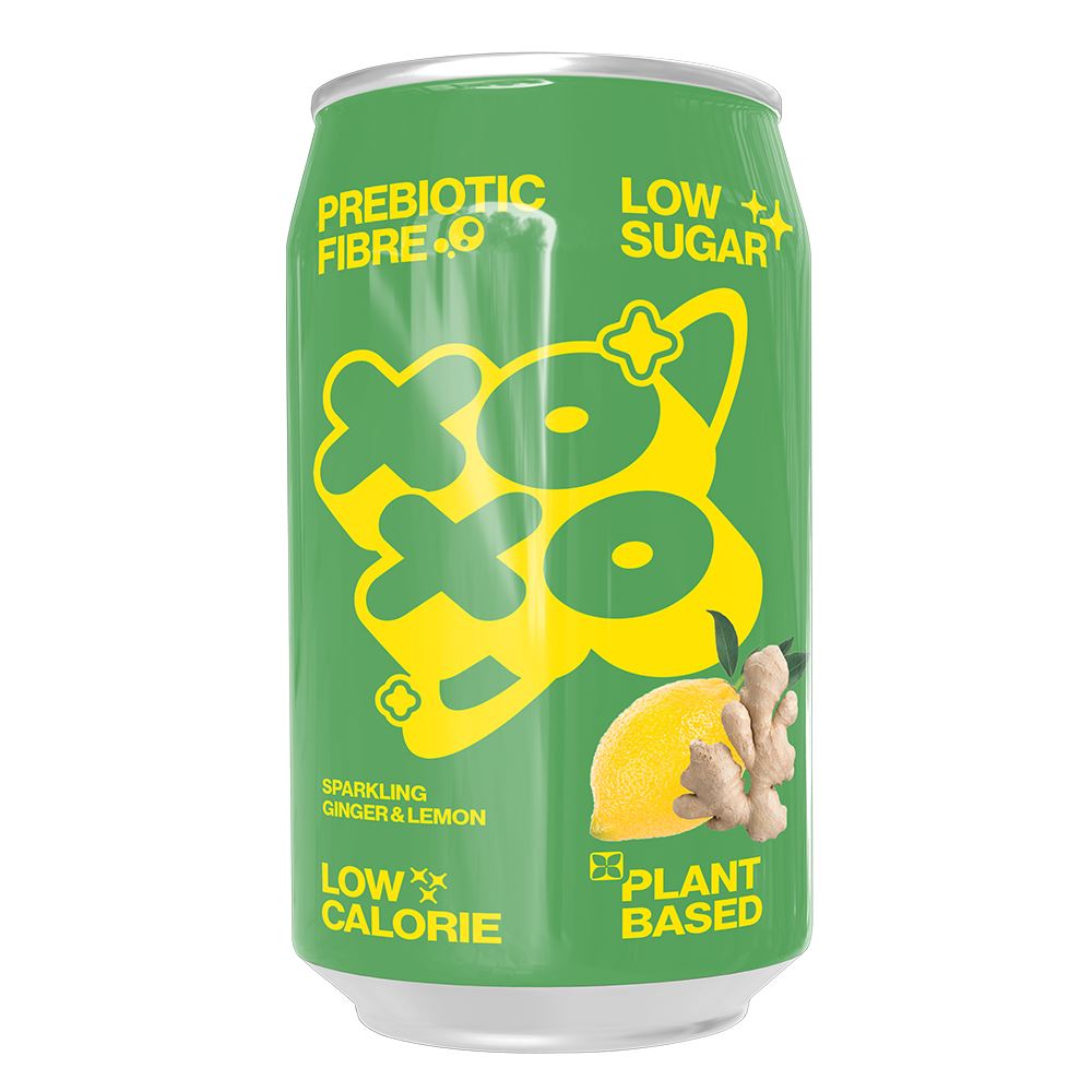 XOXO SODA Ginger & Lemon Prebiotic Soda 330ml