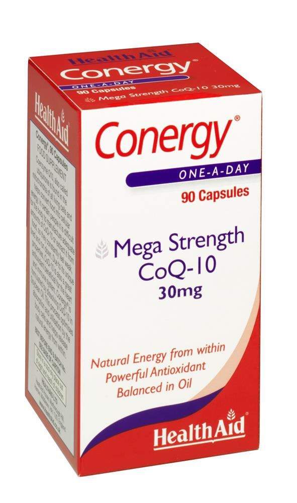 HealthAid Conergy CoQ-10 30mg +Vit E 90 Caps