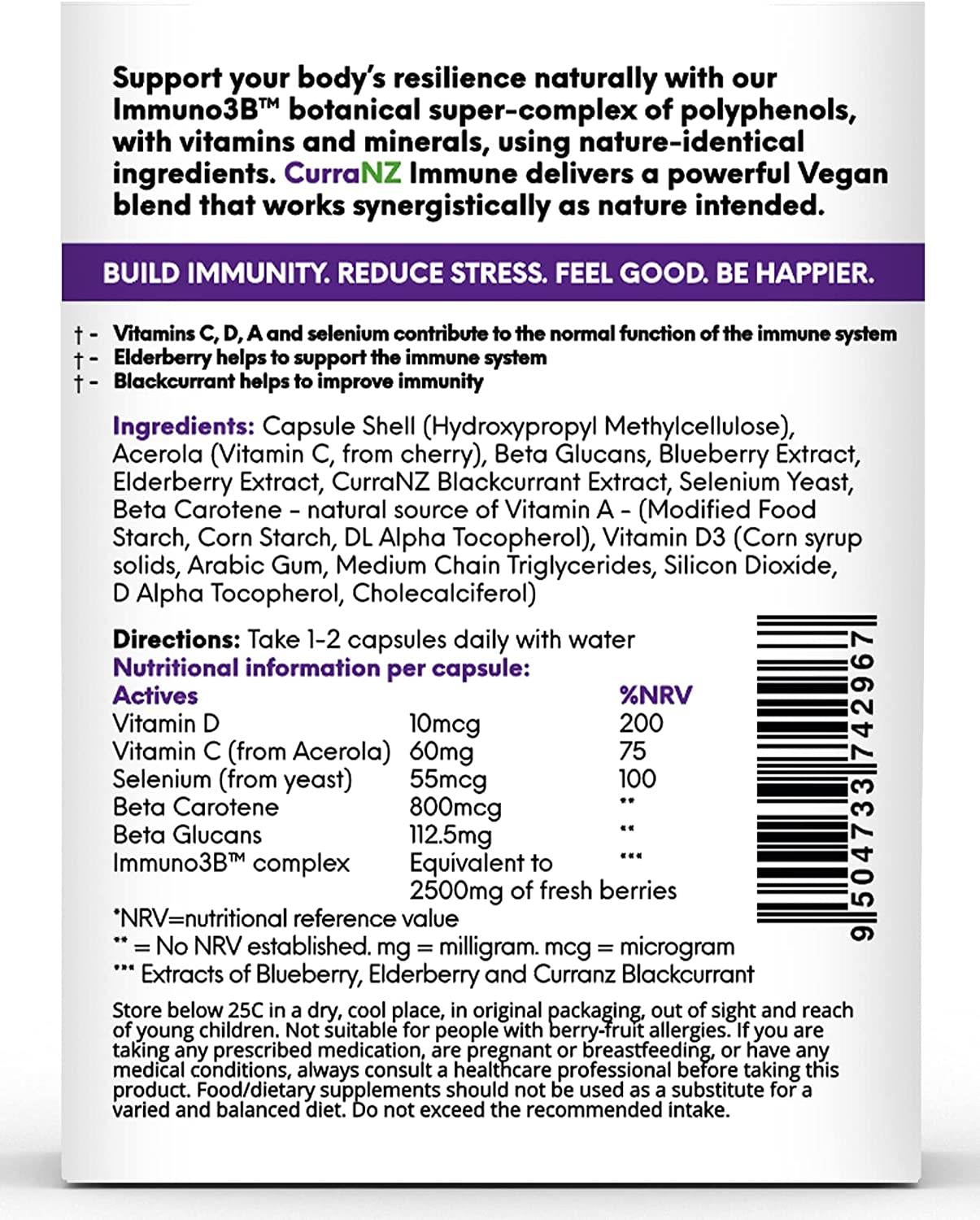 CurraNZ Natural New Zealand Immune Support 30 Capsules