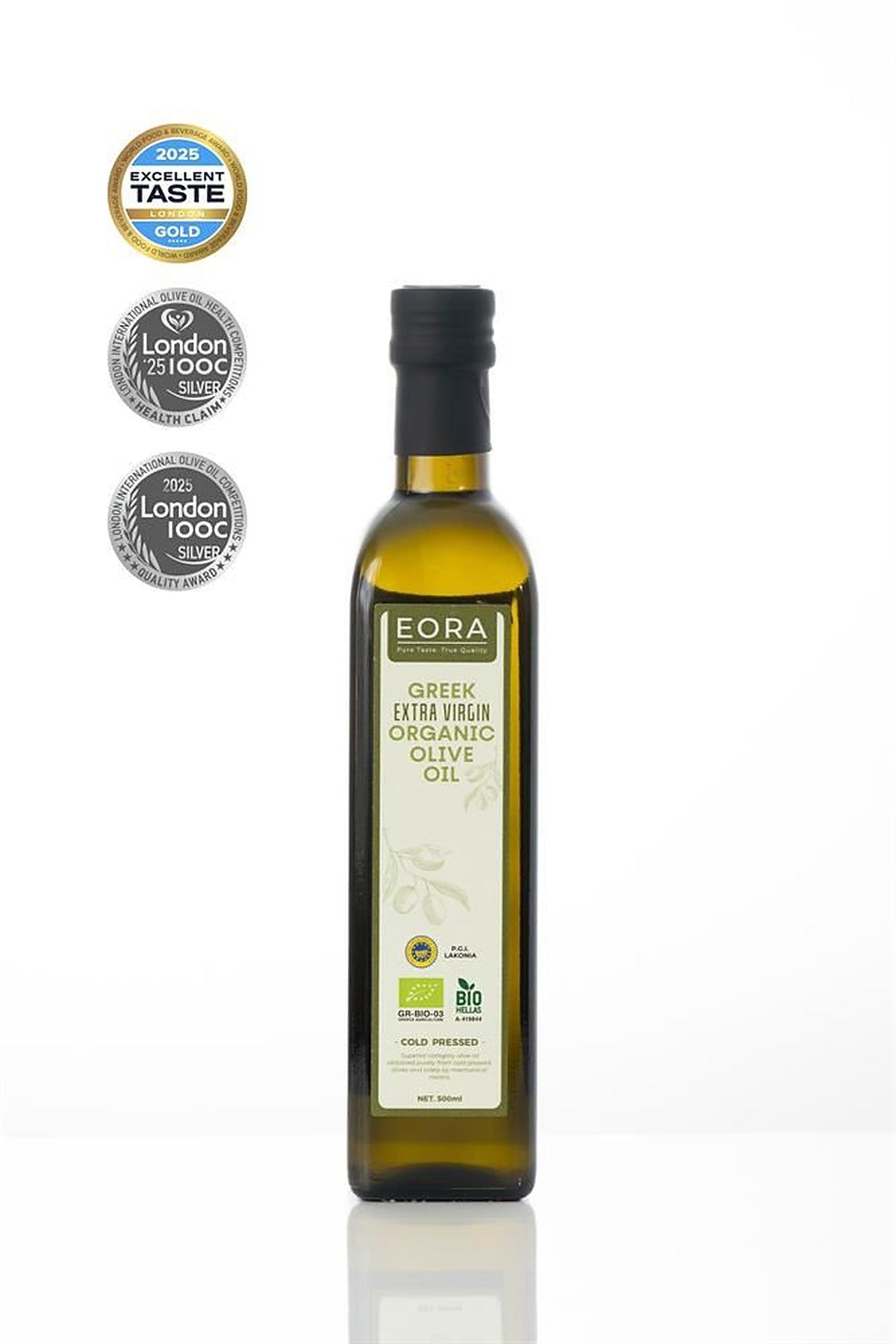 EORA Greek Organic Extra Virgin Olive Oil PGI Lakonia 500ml