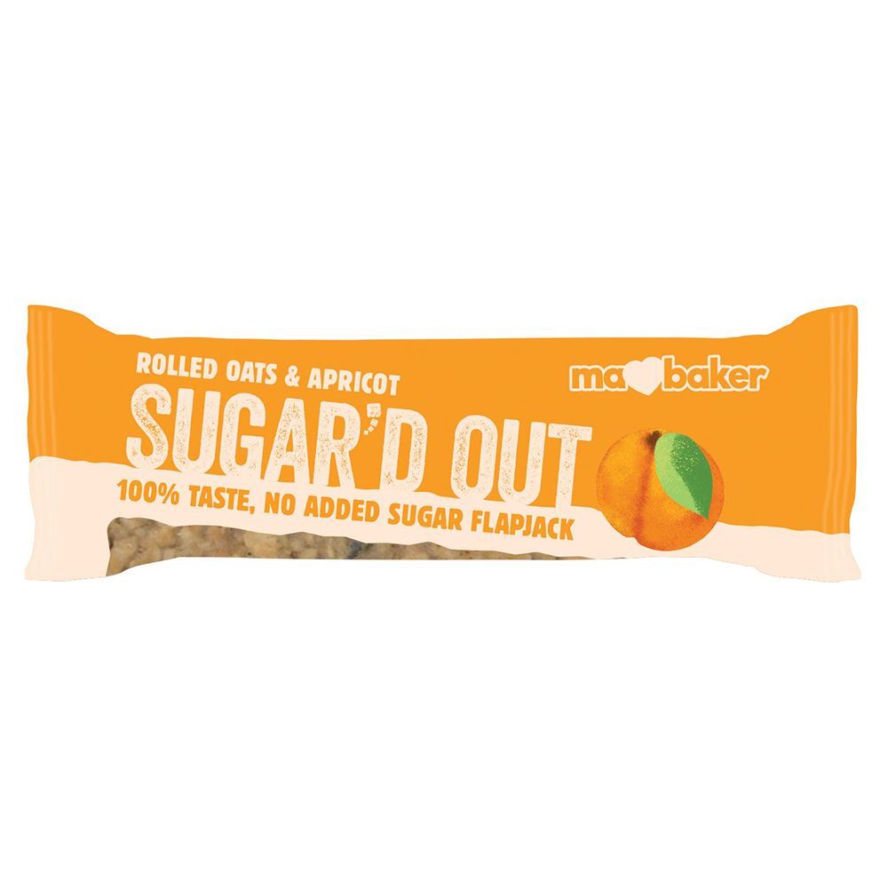 Ma Baker Sugar'd Out No Added Sugar Flapjack - Apricot 50g - 16 Pack