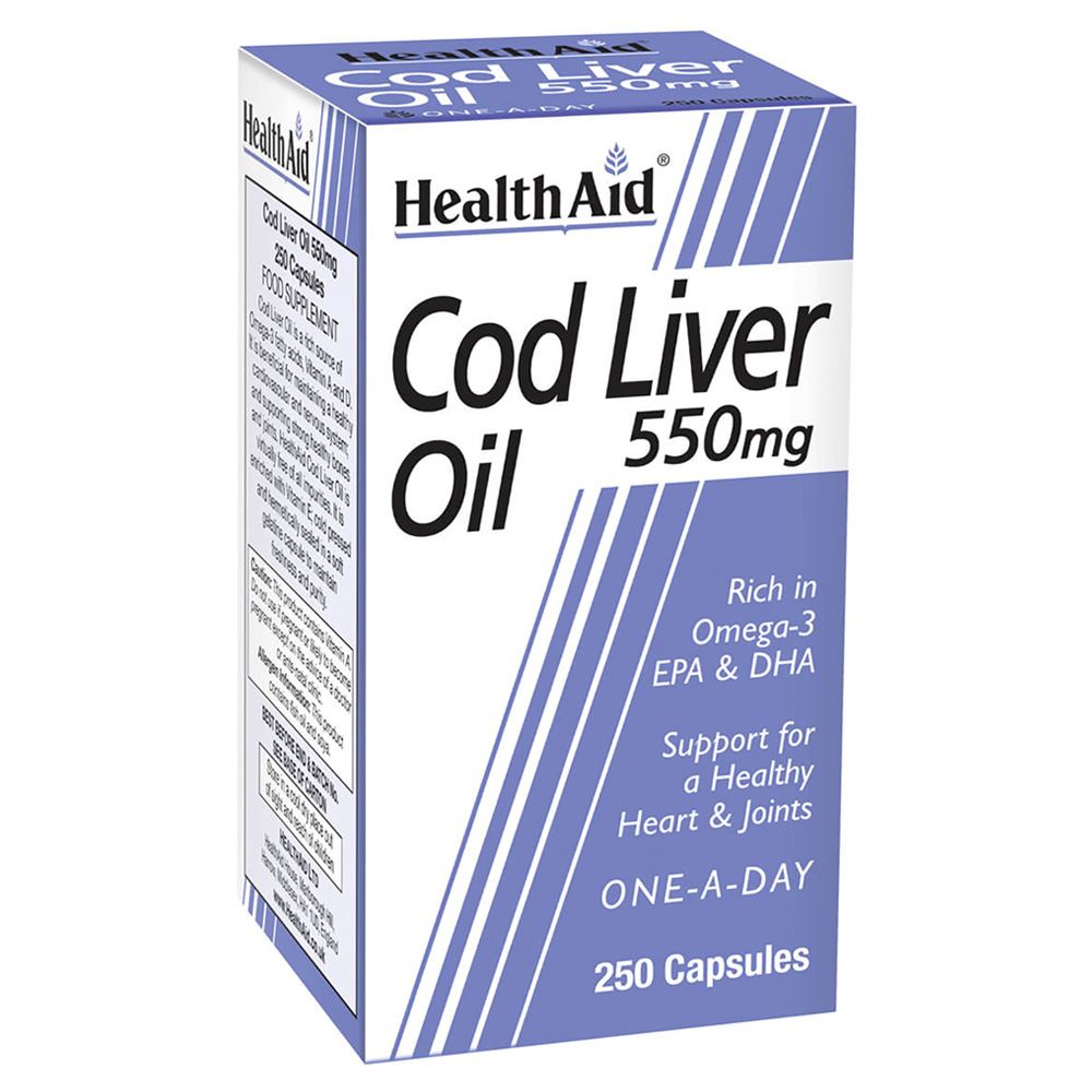 HealthAid Cod Liver Oil 550mg 250 Capsules