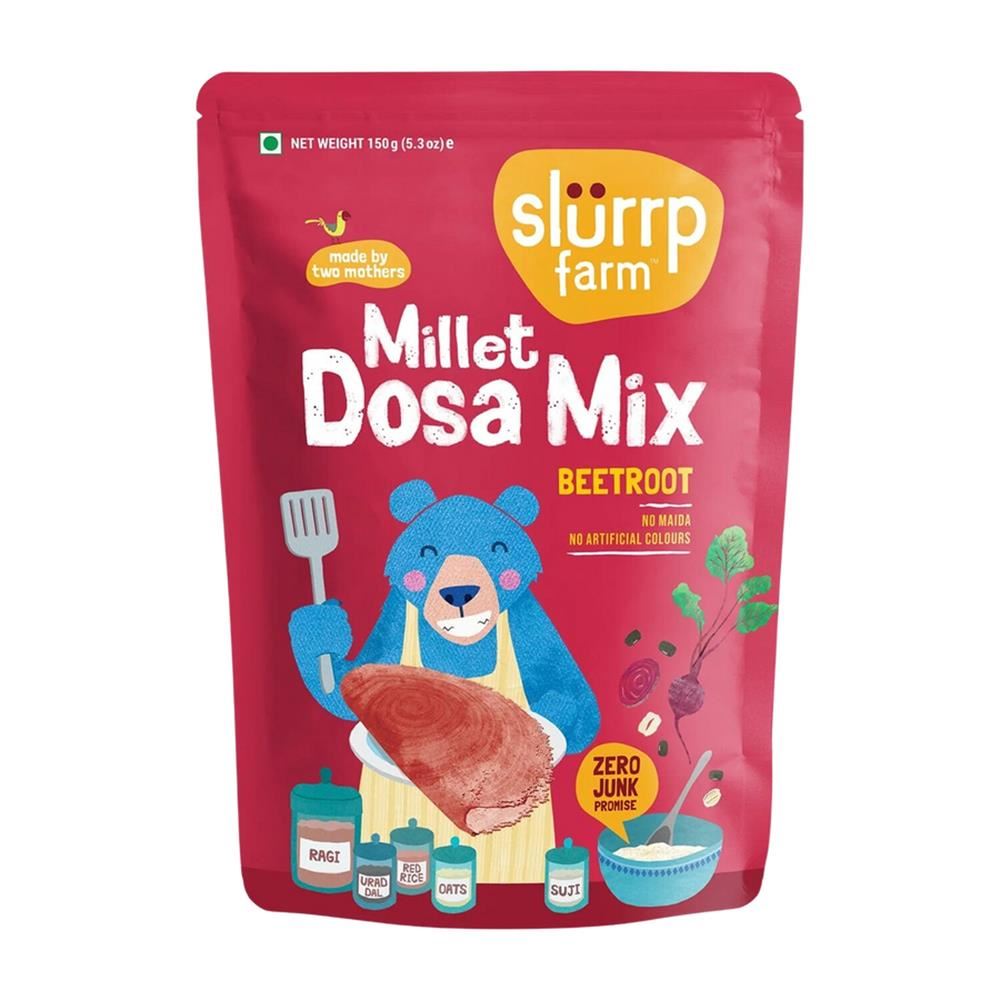 Slurrp Farm Beetroot Multigrain Dosa Crepe Mix 150g