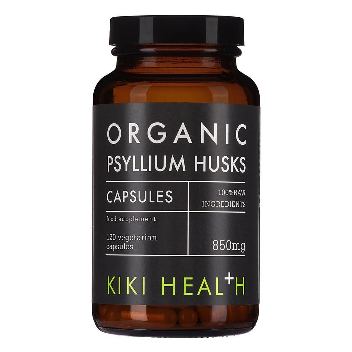 KIKI Health Organic Psyllium Husks 120 Vegicaps