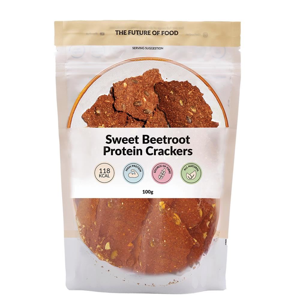 Foodhak Sweet Beetroot Protein Crackers 100g