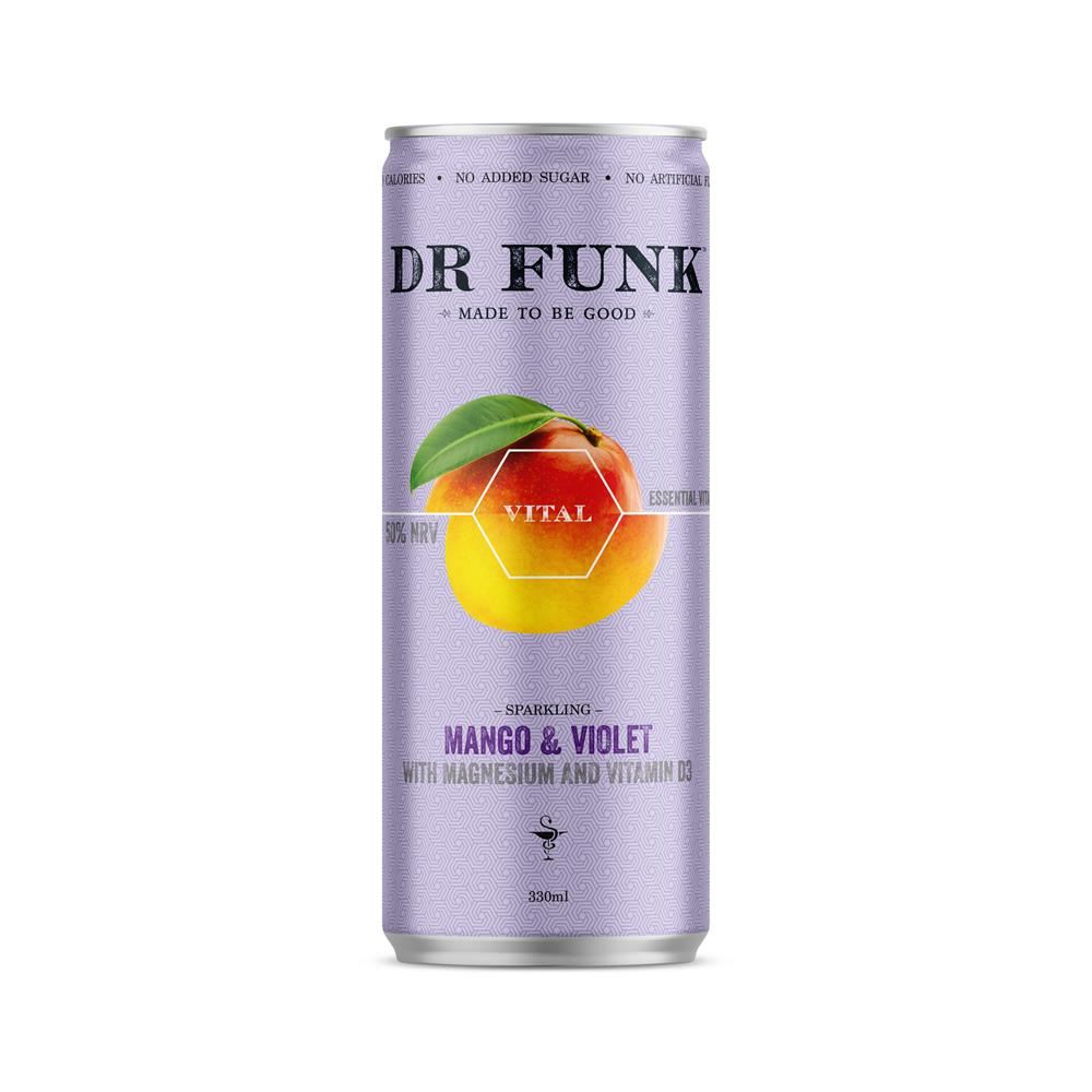 Dr Funk Sparkling Mango & Violet Drink 330ml