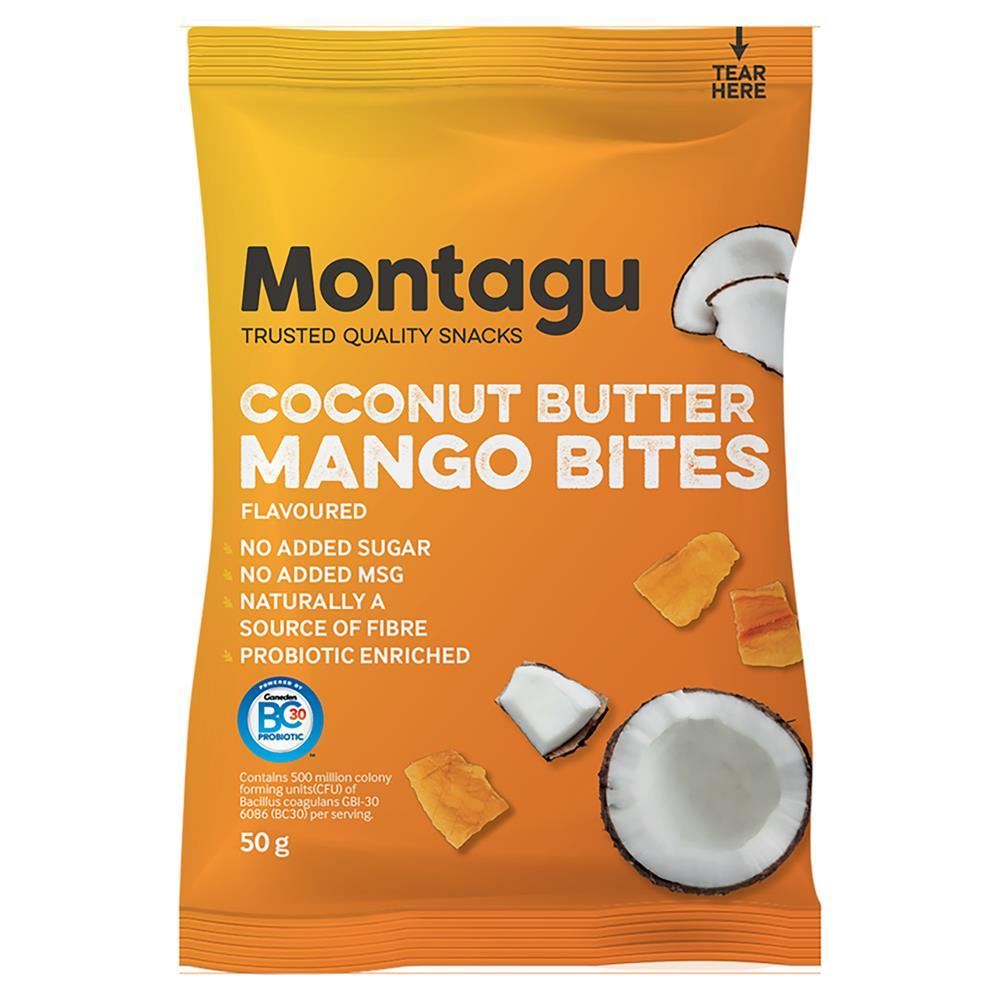 Montagu Dried Mango Bites Coconut Butter 40g - 10 Pack