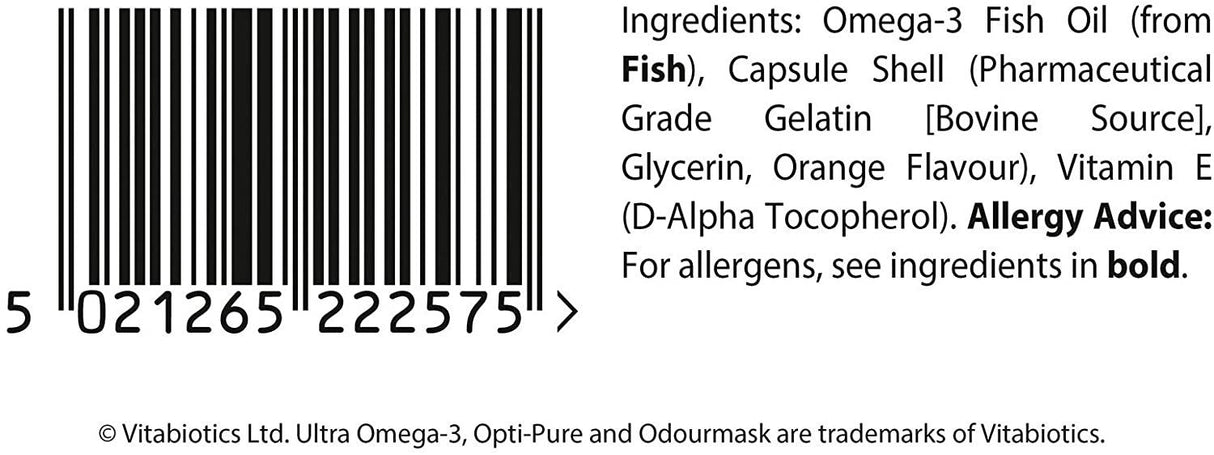 Vitabiotics Ultra Omega-3 High Purity Fish Oil - 60 Capsules