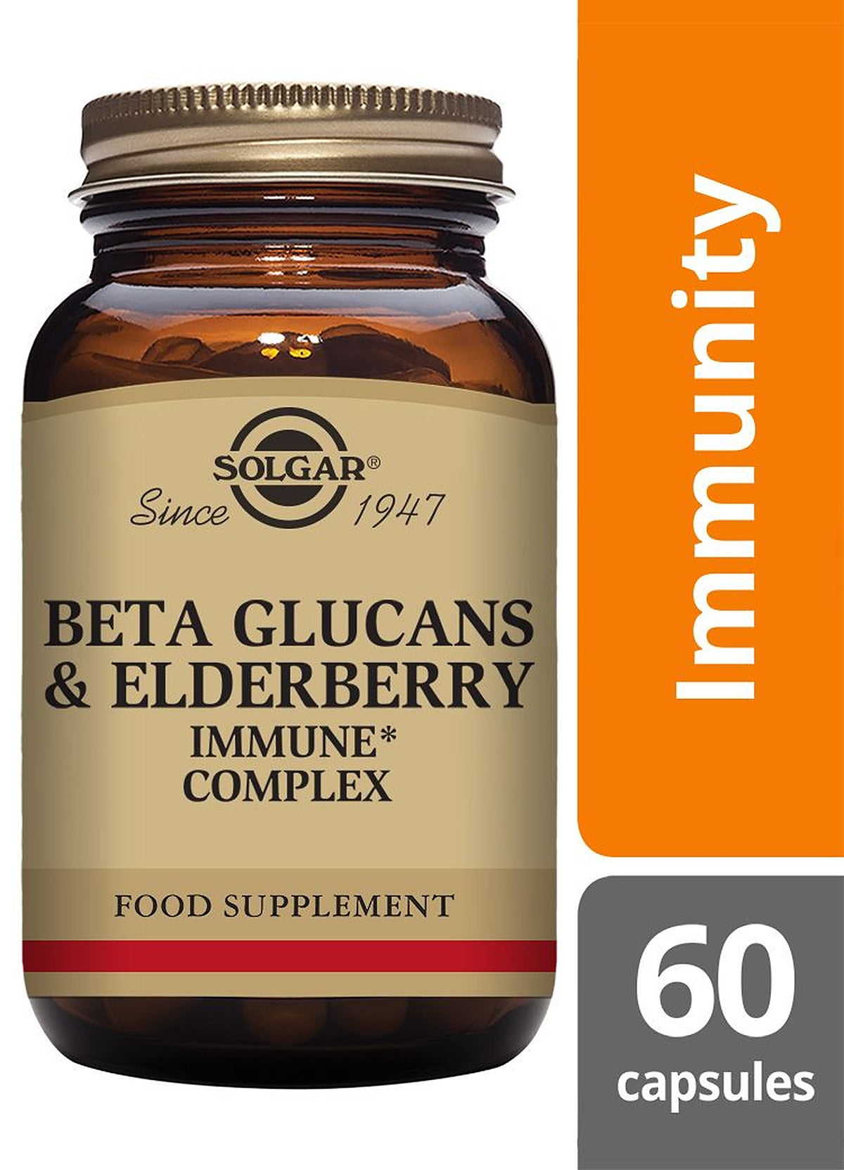 Solgar Beta Glucans & Elderberry Immune Complex - 60 Vegicaps - image 2