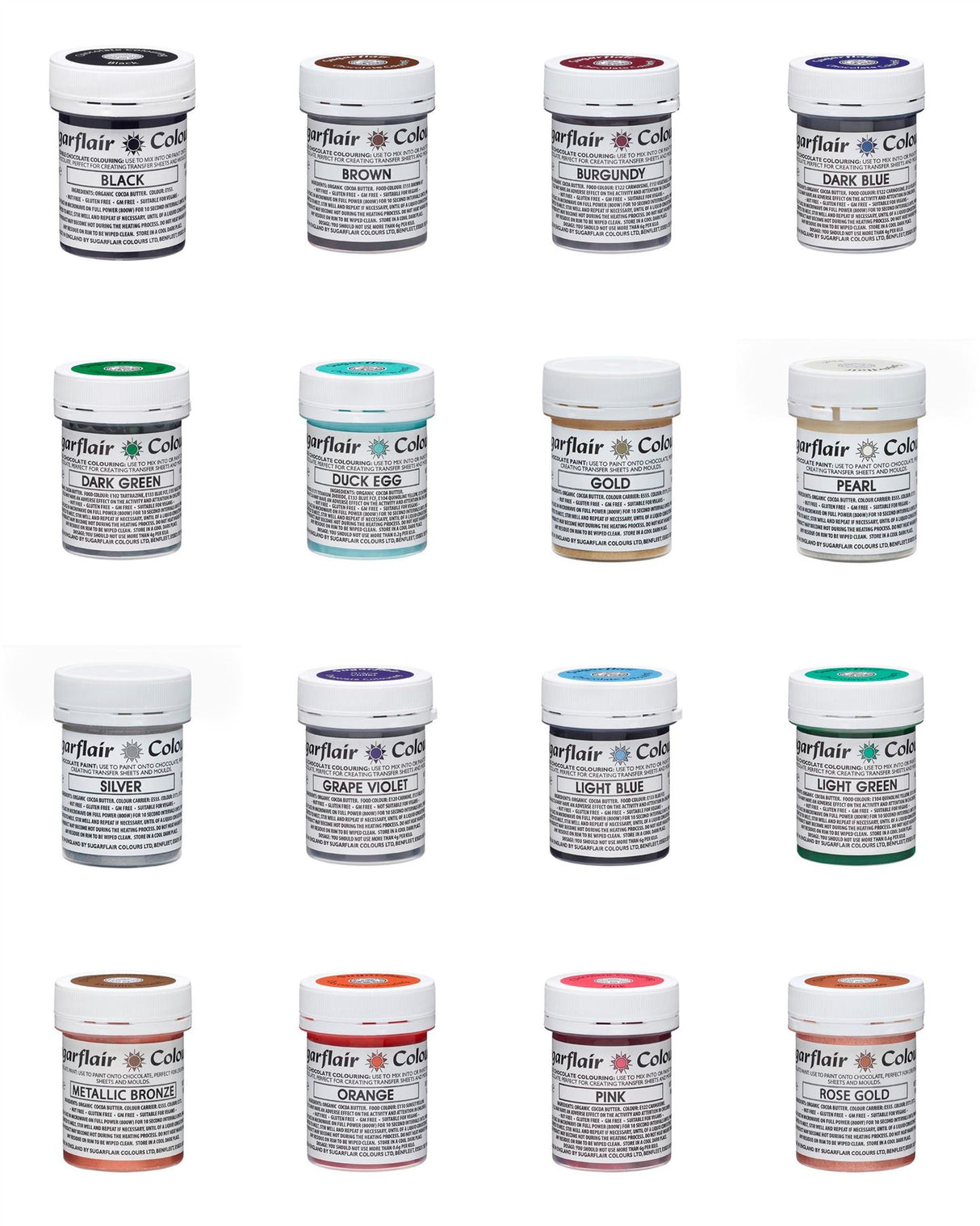 Sugarflair Chocolate Colourings - 35g