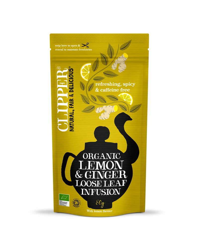 Clipper Organic Lemon Ginger Loose Leaf Tea 80g