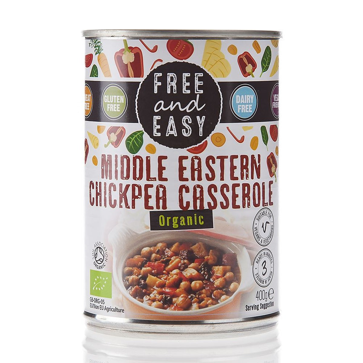 Free & Easy Organic Middle Eastern Chick Pea Casserole 400g