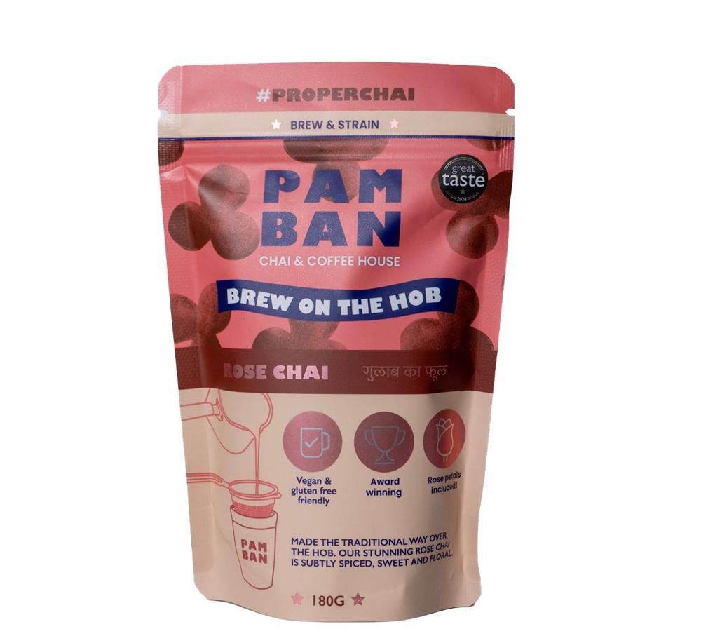 Pamban Chai & Coffee House Rose Chai- Brew & Strain 150g