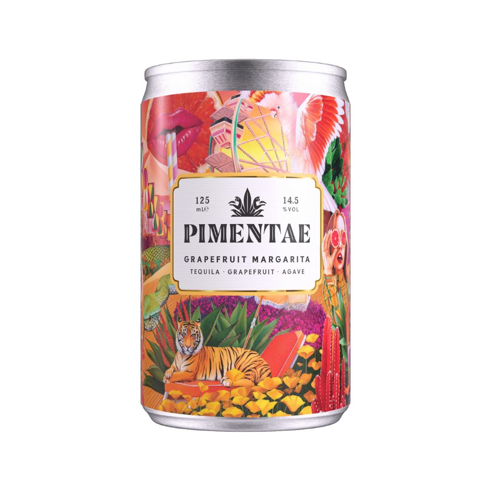 Pimentae Grapefruit Tequila Margarita Cocktail 125ml - 12 Pack