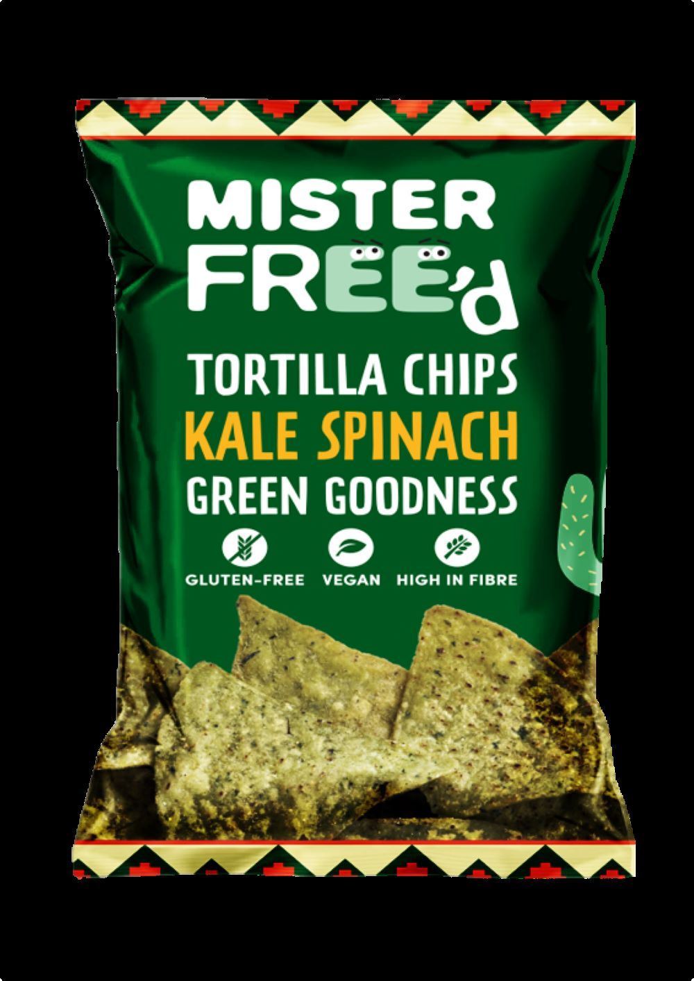 Freed Foods / Mister Free'd Tortilla Chips with Kale and Spinach 135g - 12 Pack