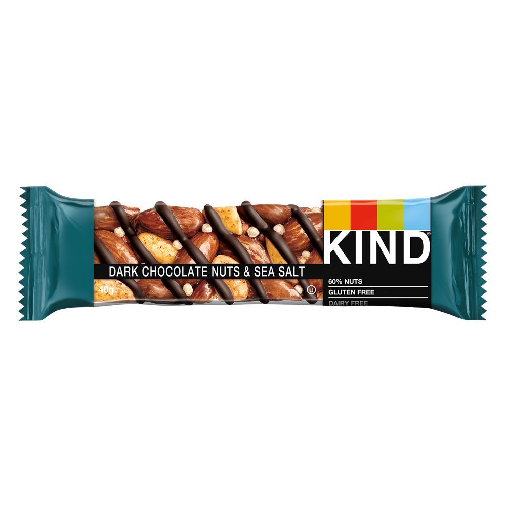 Kind Dark Chocolate Nuts & Sea Salt Bar 40g - 12 Pack