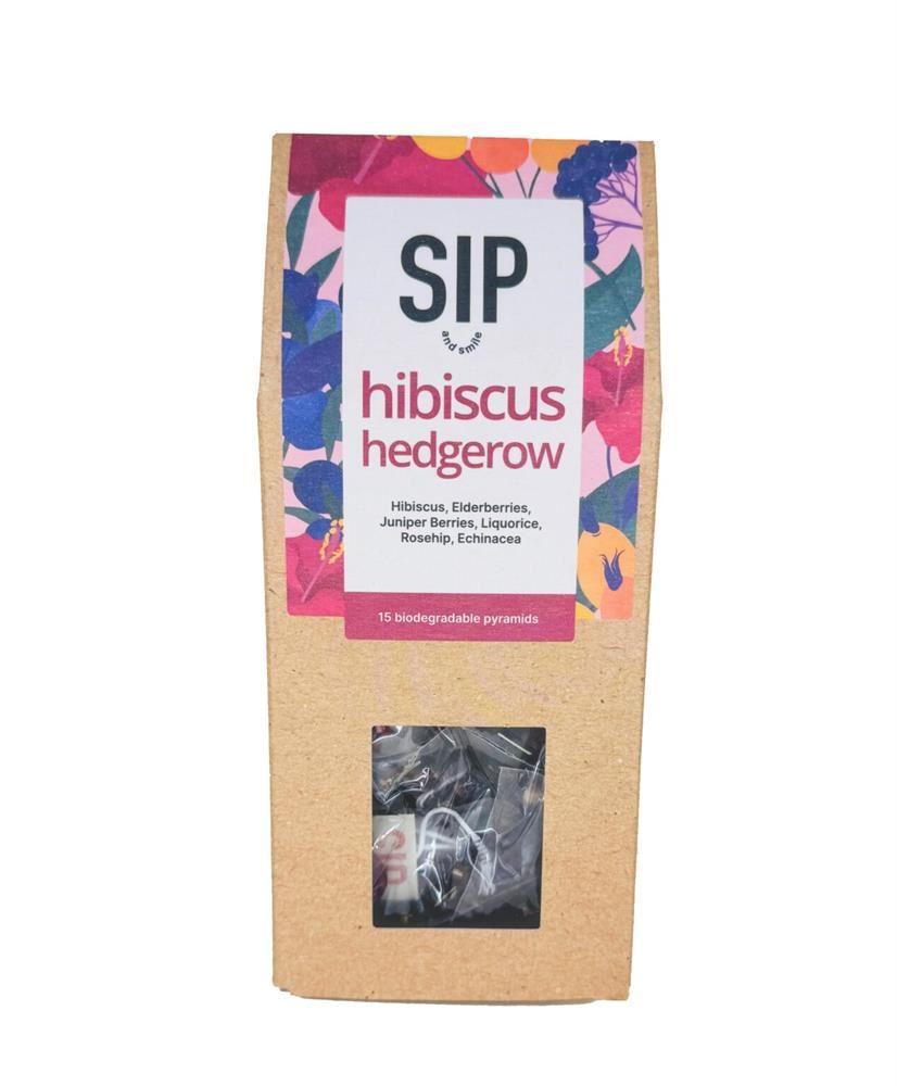 Sip and Smile Hibiscus Hedgerow 15 Pyramid Tea Bags