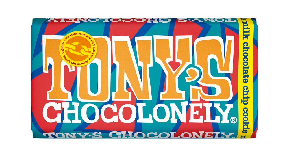 Tonys Chocolonely Chocolate Chip Cookie Chocolate Bar 180g