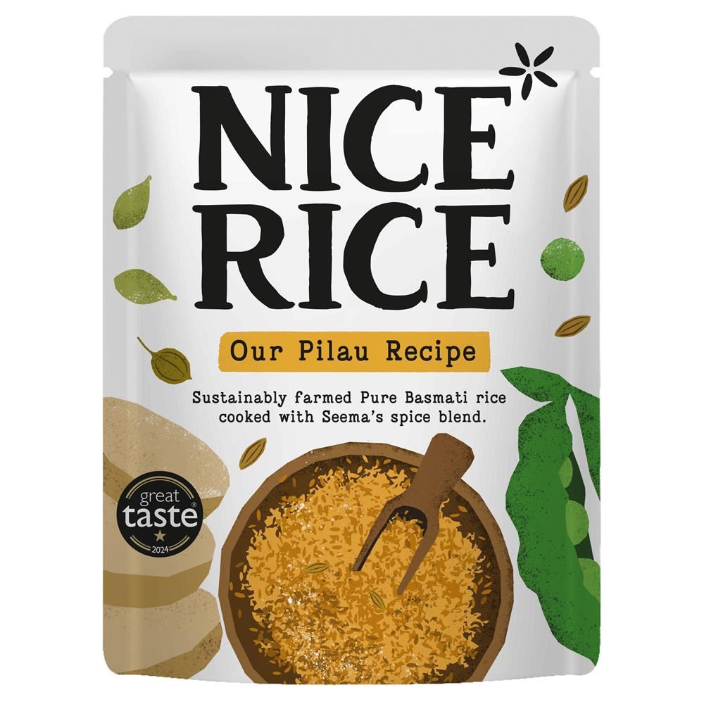 Nice Rice Pilau Basmati Rice Pouch 250g - 3 Pack