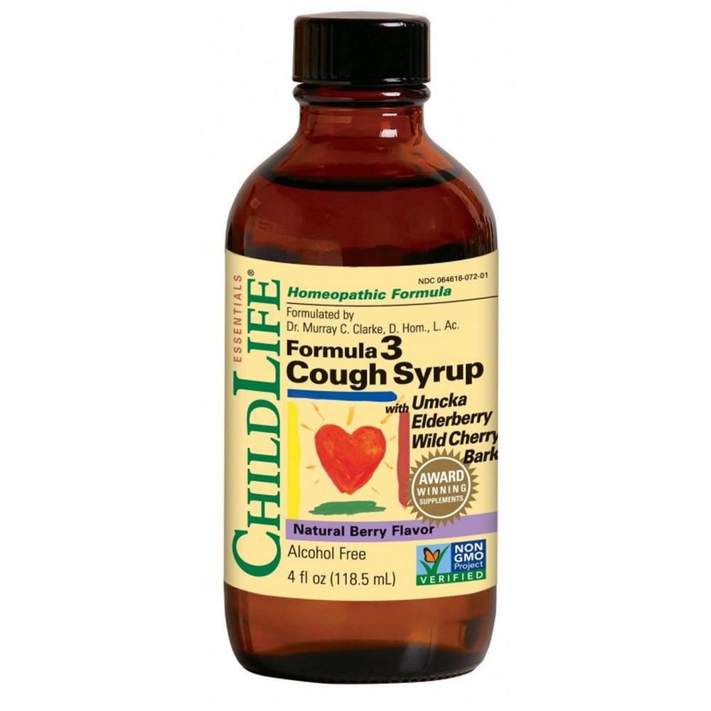 Child Life ssential Formula 3 Cough Syrup Berry 120ml Glass