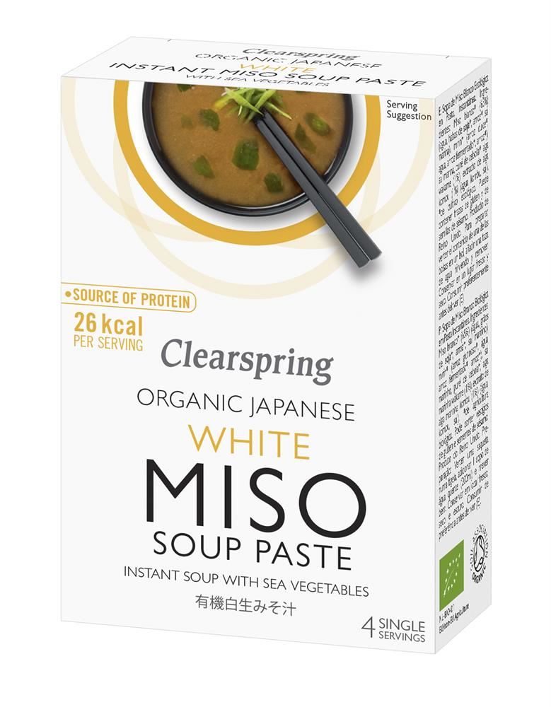 Clearspring Organic Japanese Instant White Miso Soup Paste 4x15g