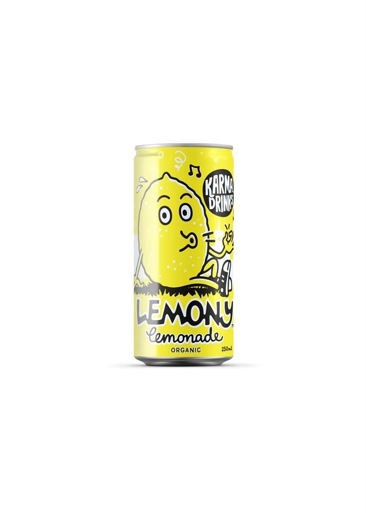 Karma Cola Lemony Lemonade 250ml Can Organic Fairtrade - 12 Pack
