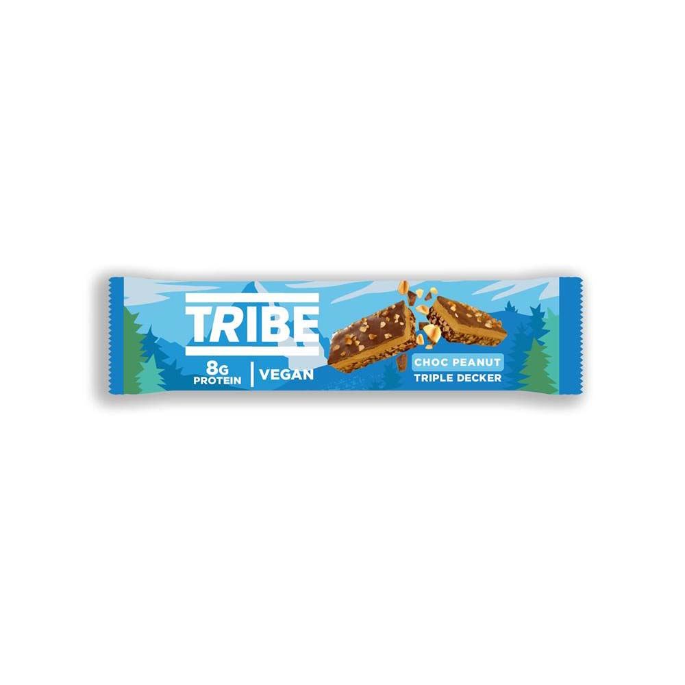 Tribe Triple Decker Vegan Chocolate Peanut Butter Plant Protein Bar 40g