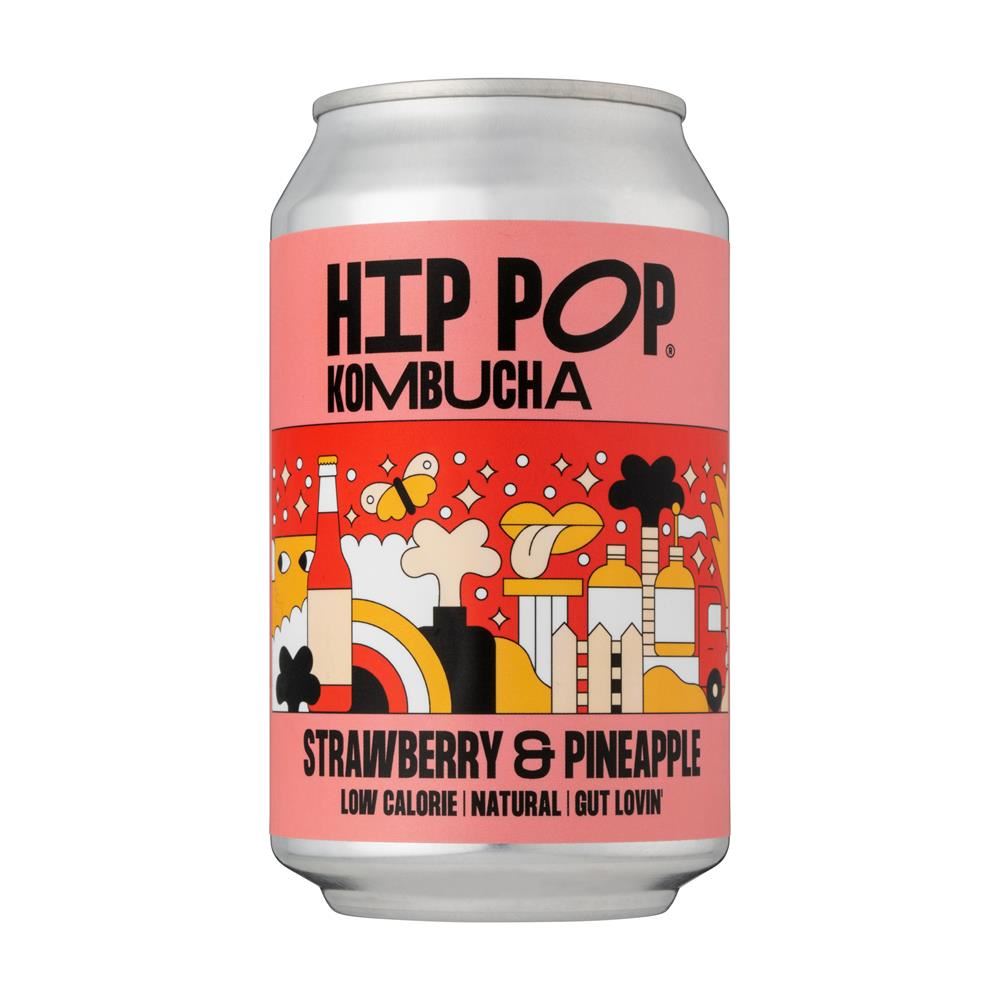 Hip Pop Kombucha Strawberry & Pineapple 330 ml