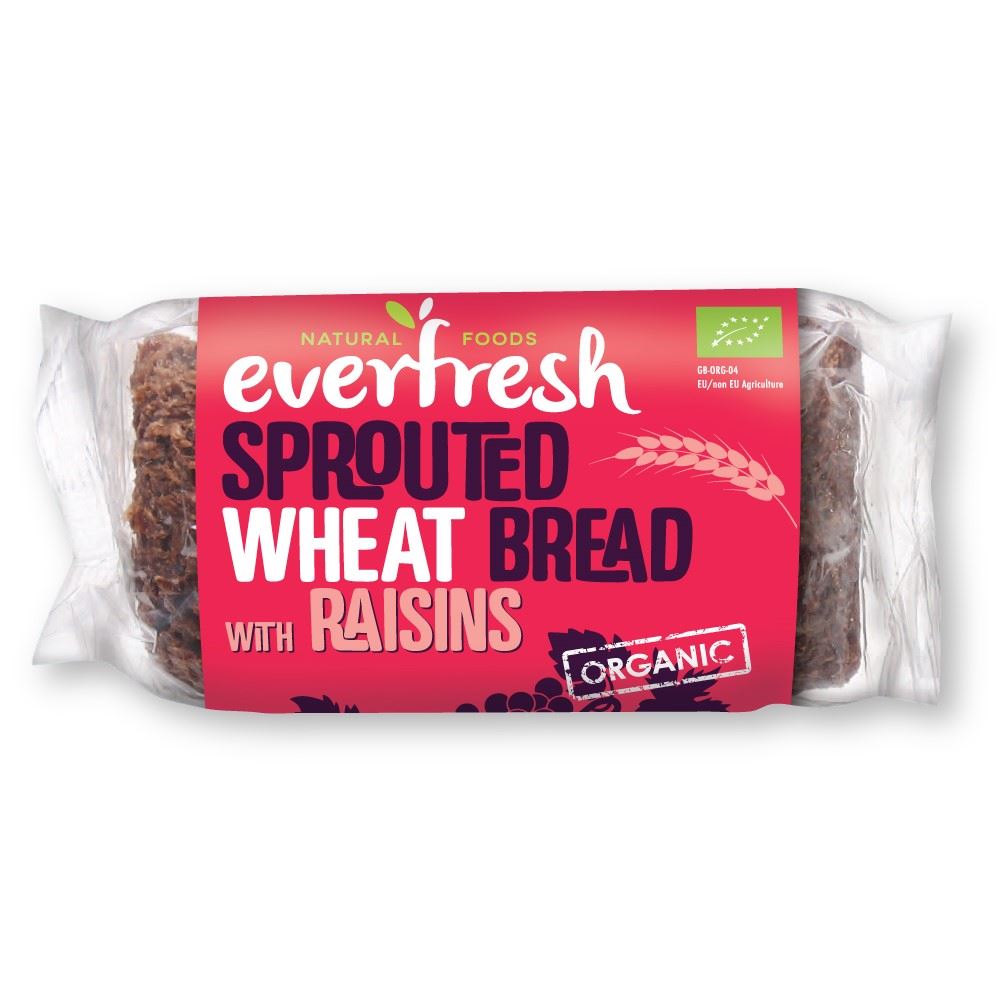 Everfresh Natural Foods Organic Sprouted Wheat Raisin Bread 400g