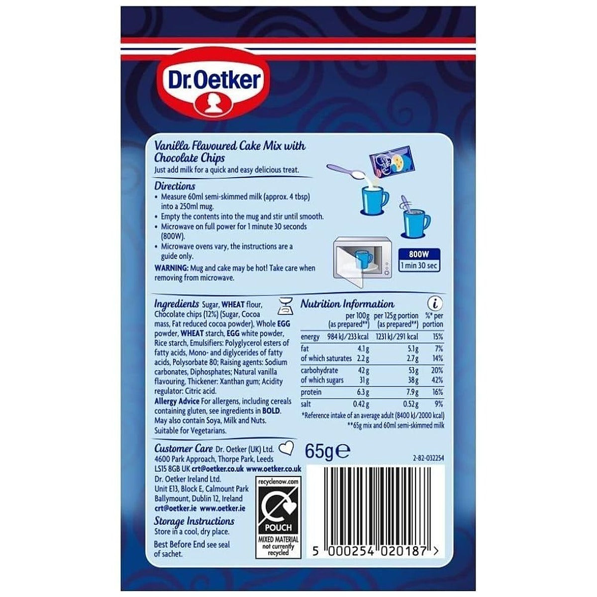 Dr. Oetker Chocolate Chip - Pud In A Mug 65g - Pack of 15 - image 3