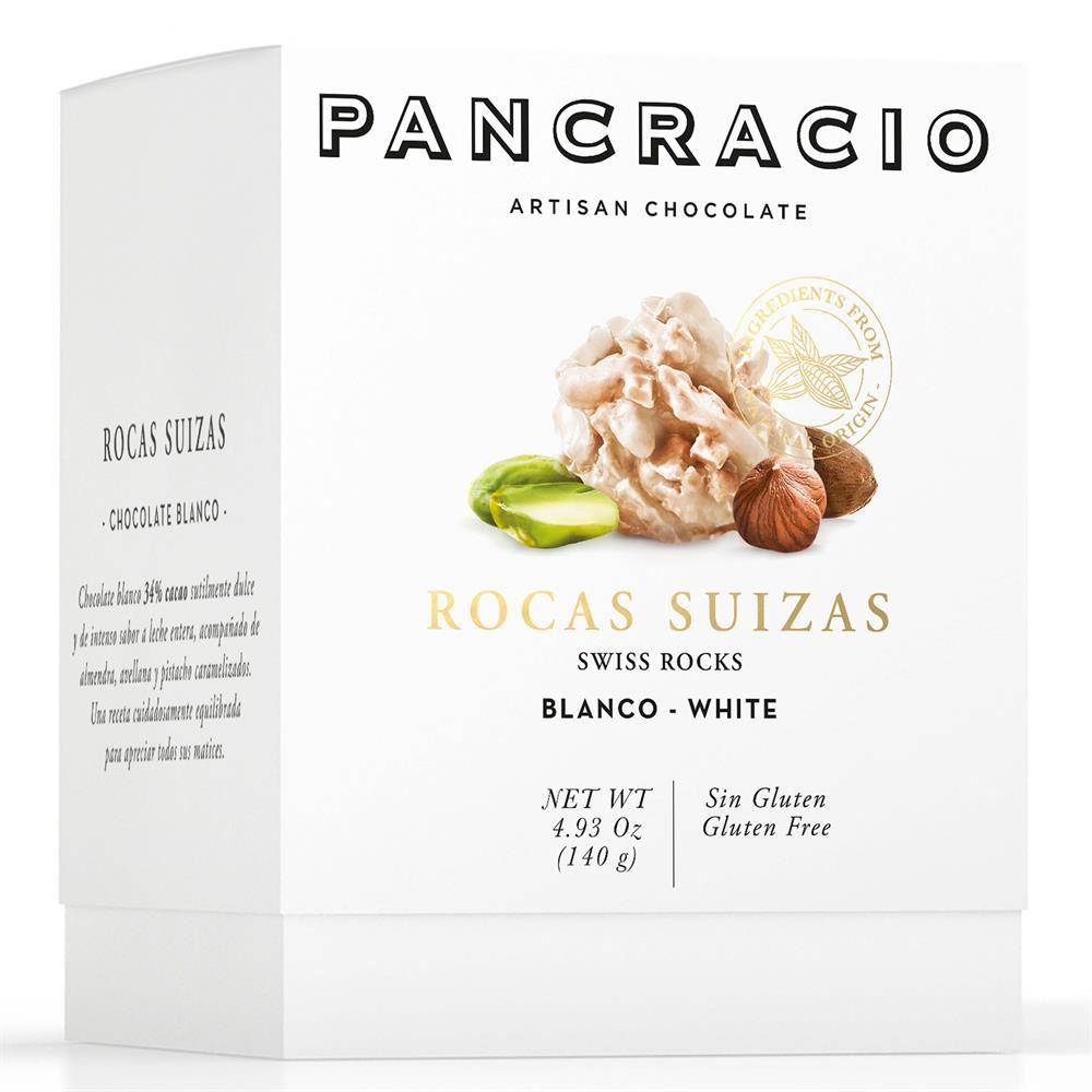 Pancracio Chocolate Swiss nuts clusters - White Chocolate 140g