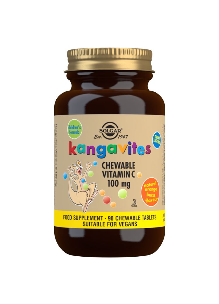 Solgar Kangavites Natural Orange Burst Vitamin C 100 mg Chewable - 90 Tablets