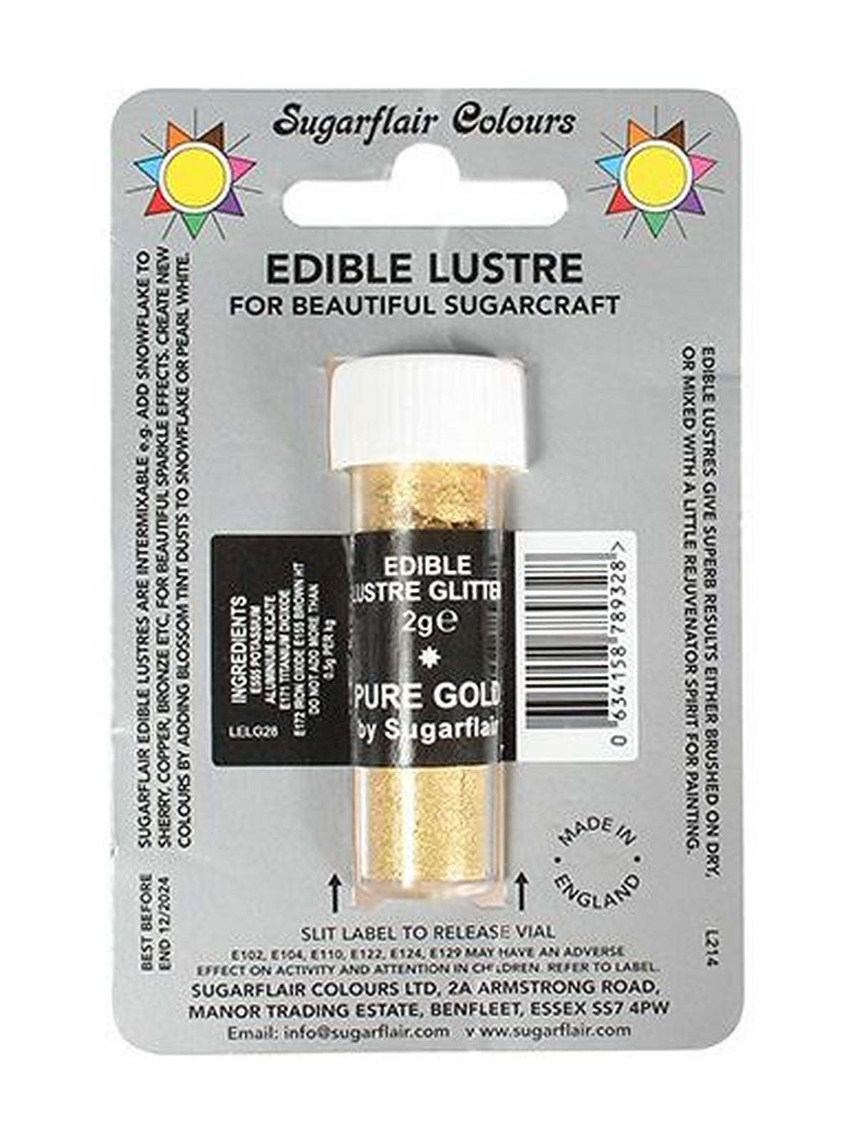 Sugarflair Edible Lustre Glitter Dust Powder - 2g All Shades - image 3