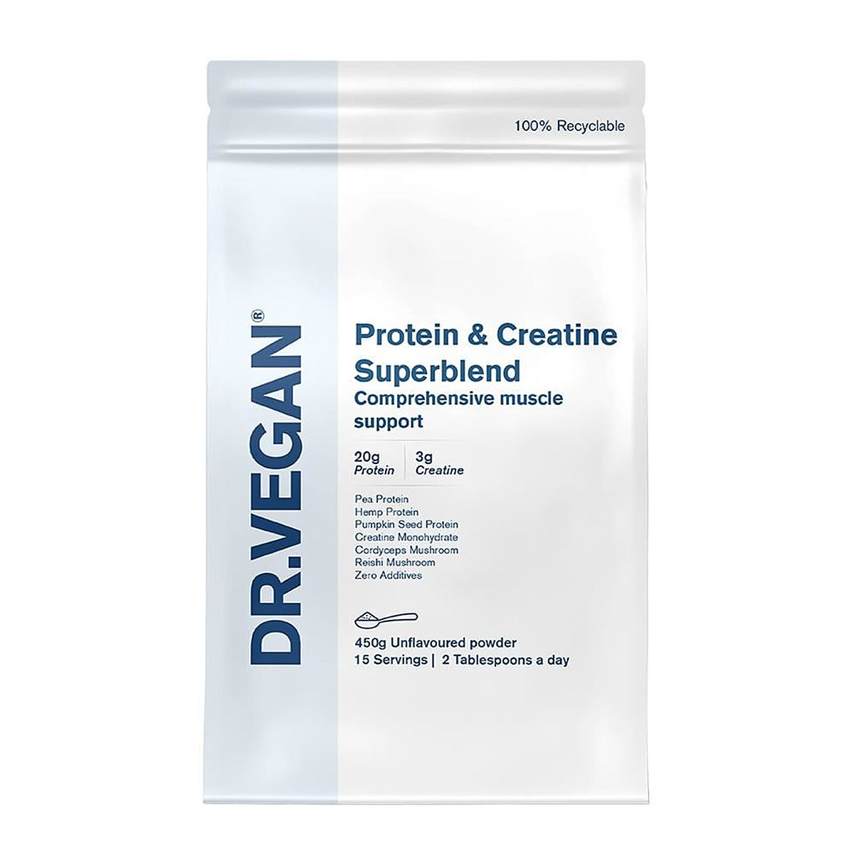 Dr Vegan Protein & Creatine Superblend Unflavoured 450g