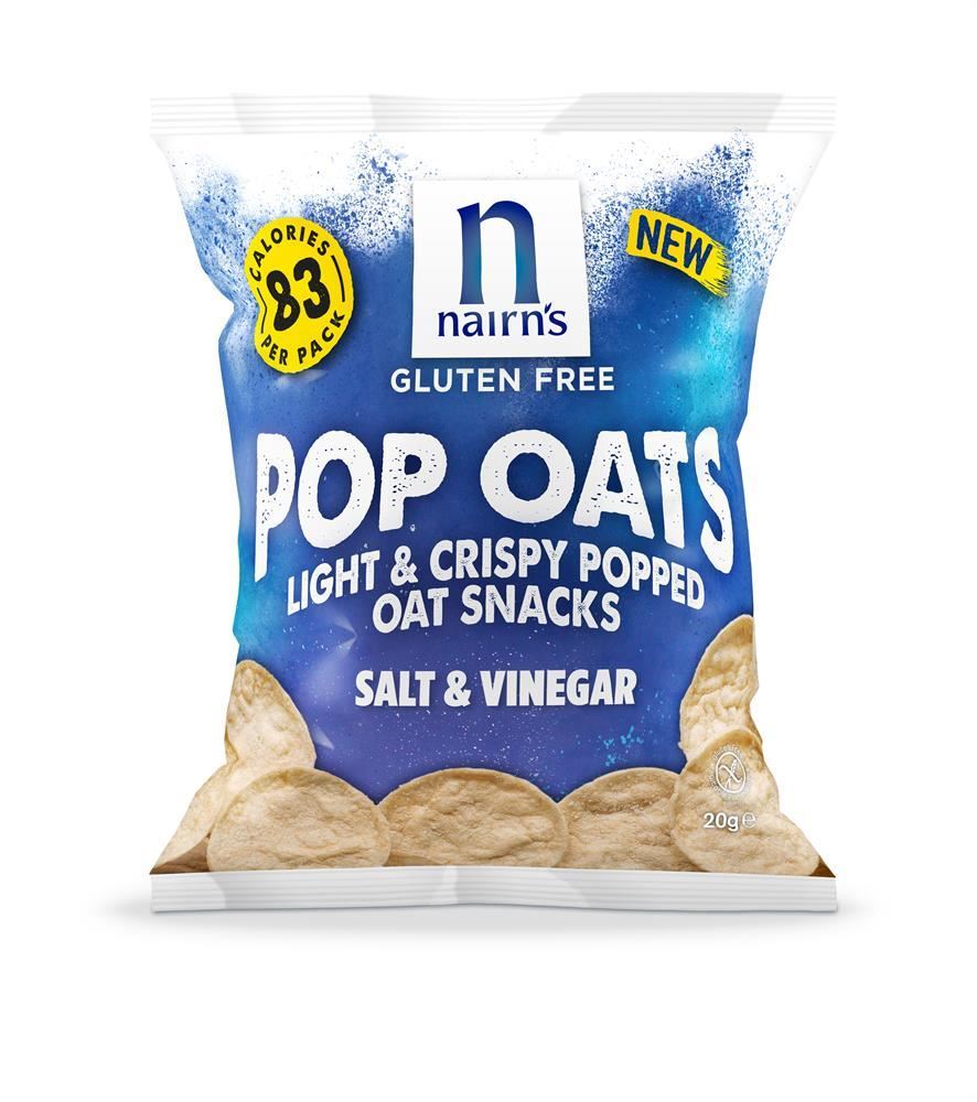 Nairns Gluten Free Salt & Vinegar Pop Oats 20g - 6 Pack