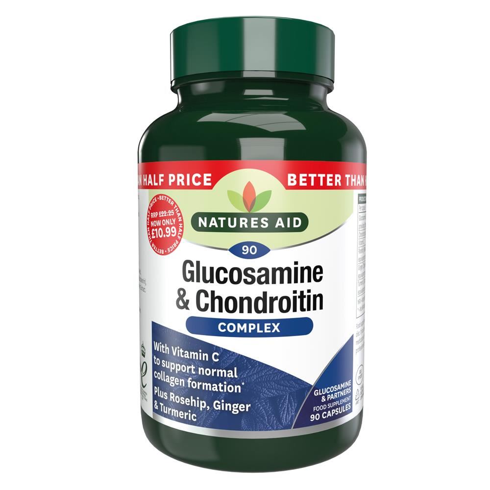 Natures Aid Promo Packs Glucosamine & Chondroitin Complex BTHP 90 caps