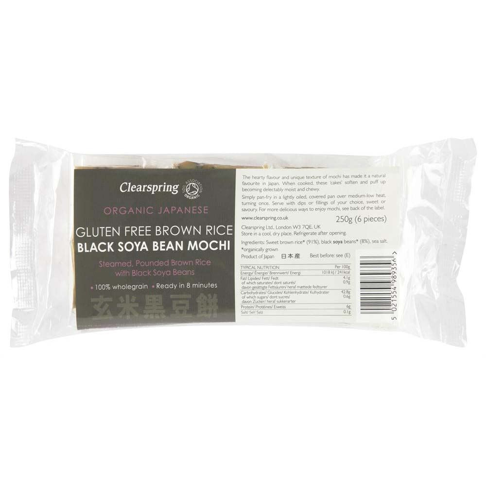 Clearspring Organic Japanese Brown Rice Black Soya Bean Mochi 250g